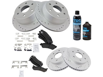 21XQ86P Front and Rear Brake Pad and Rotor Kit Fits 2002 Cadillac Escalade EXT