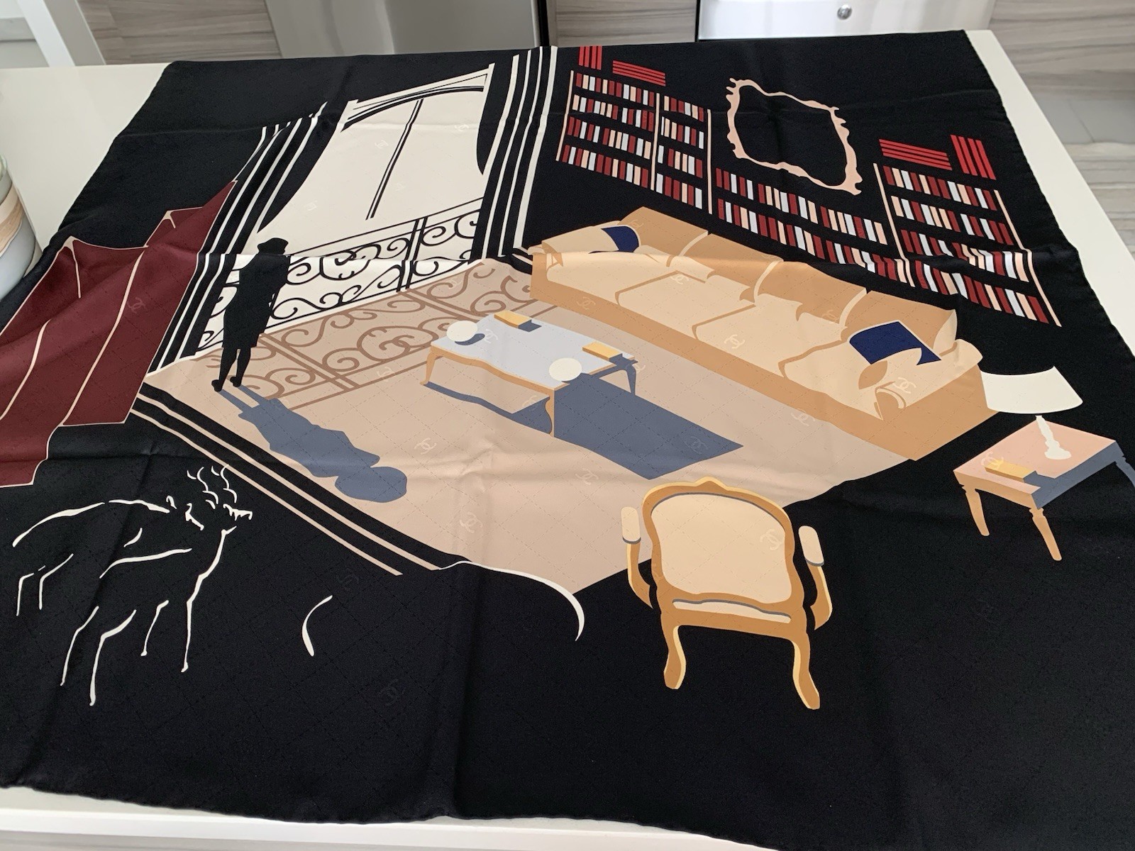 Chanel Coco’s Apartment Interlocking CC Logo Scarf