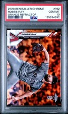 ROBBIE RAY 2020 Topps Chrome Ben Baller #192 Orange Refractor /25 PSA 10 GEM