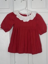 JANIE AND JACK Red Valentine s Baby Collared Cable Knit Sweater Size 3 6 Months