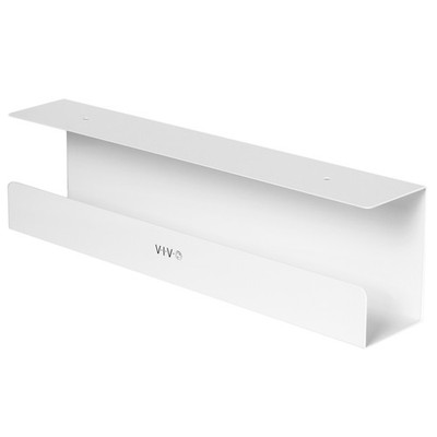 VIVO White Under Desk 17'' Cable Management Tray, Wire Organizer, Cord Holder