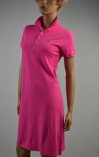 RALPH LAUREN PARROT PINK MINI POLO DRESS BLUE PONY NWT S L FREE SHIPPING IN USA