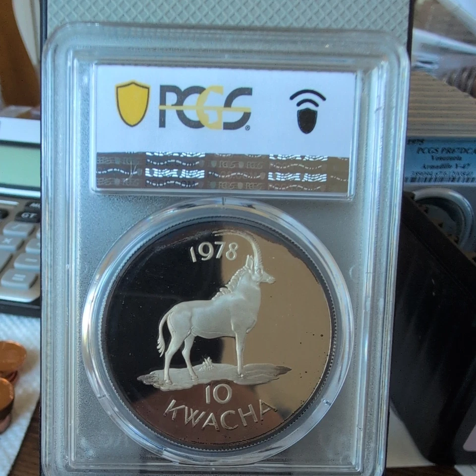 1978 Malawi Conservation Antelope PCGS PR68DCAM Silver Coin Top Pop!! - Image 2 of 4