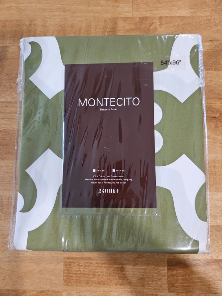 Painel de cortina (1) e fronhas de travesseiro padrão correspondentes Z Gallerie MONTECITO novo com etiquetas - Imagem 3 de 4