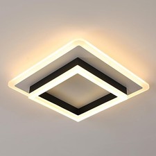Modern LED Ceiling Light, 30W 3375LM Square Black Ceiling Lights fixtures LED,