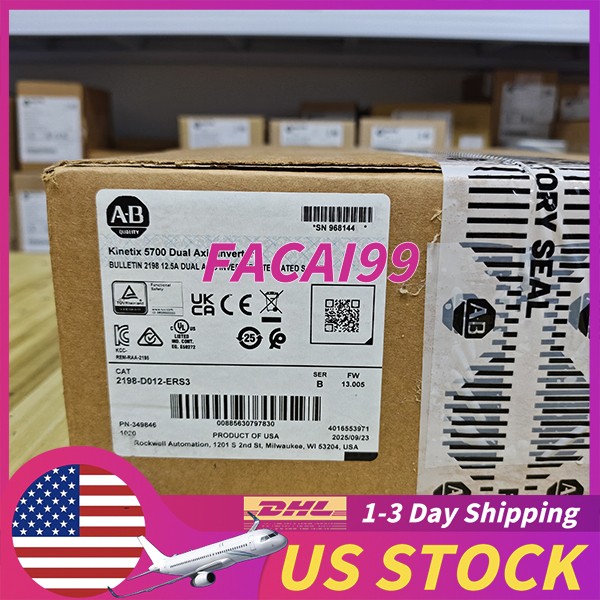 New Sealed Allen Bradley 2198-D012-ERS3 Kinetix 5700 Dual Axis Inverter Module