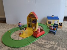 Peppa Pig Playset Bundle House School Car Figures Accessories Toy Set