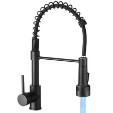 OWOFAN Kitchen Faucet with Sprayer Single Handle Pull Down Sprayer Spring Matte