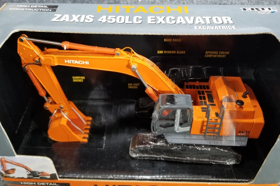 ERTL HITACHI ZAXIS 450LC EXCAVATOR 1/50 DIECAST METAL HIGH DETAIL BOXED - Image 2 of 4
