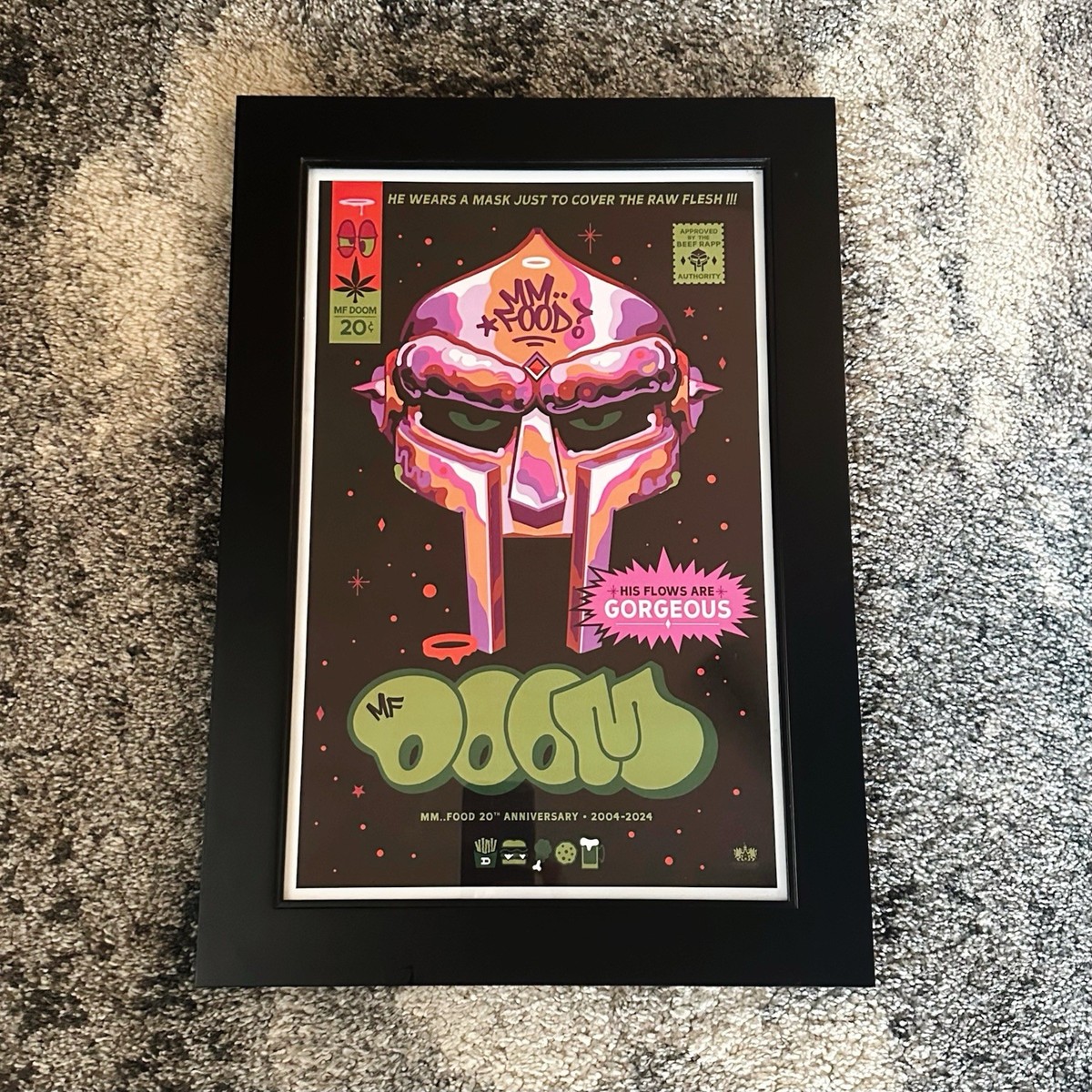 MF Doom MM..Food 20th Anniversary Promo Print Brand New Framed! | eBay