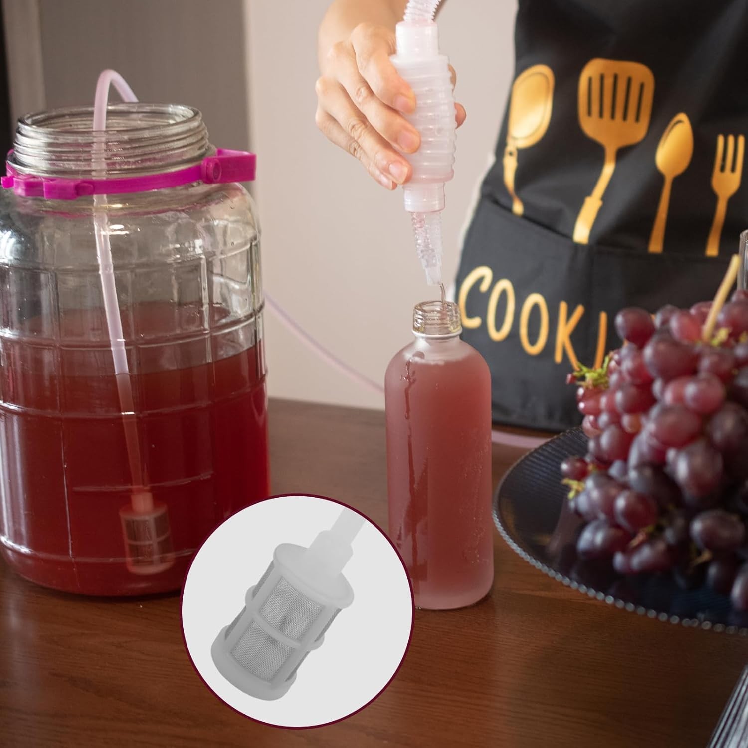 GSD Wine Siphon Tube Hose Beer Pump for Making Brewing, 2M/6.6FT 