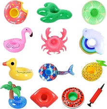 Drink Floaties 13 Pack Pool Drink Floats Inflatable Drink Holder Floating Drink 