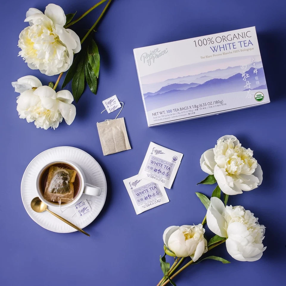 Té blanco orgánico Prince of Peace® 100 quilates 100 unidades (paquete 1) Foto 3 de 4