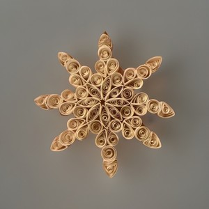 Christmas Snowflake  Paper Quilling Paper Ornament 4”
