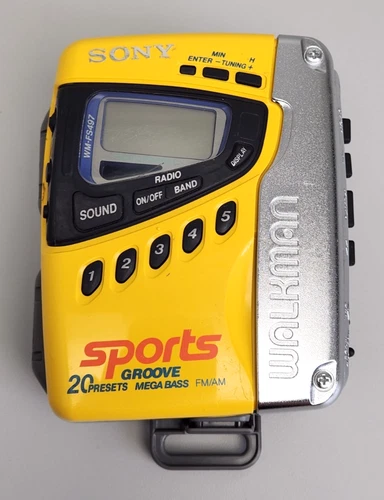 Vintage Sony Sports Groove FM/AM Radio Cassette Walkman WM-FS497, AS-IS PARTS