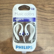 Philips sports Wired Earhook Headphones with mic SHS3305 WHITE