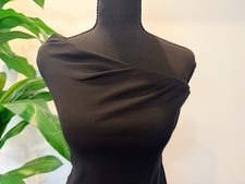 ATOIR Black One Shoulder Midi Maxi Dress Asymmetric Ruched Bodycon Size 6