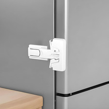 2Pcs White Freezer Door Latch Refrigerator Lock Child Baby Safety Fridge Catch