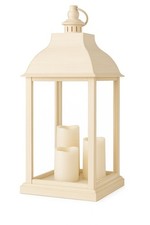 ELAMBIA Outdoor-Laterne Rotationslicht inkl. 3 LED-Kerzen Timer, 24x24x59cm