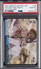 2022 Weiss Schwarz Azur Lane You Like This, Right  138 RRR PSA 10 Japanese