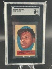 1963 Topps - Peel-Offs Mickey Mantle SGC 3