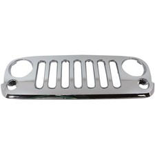 Grille For 2007-2016 Jeep Wrangler Jk Chrome Plastic
