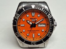 Seiko 5 SNZF19 Sea Urchin Herrenuhr Orange Automatik Taucher 7S36 03C0