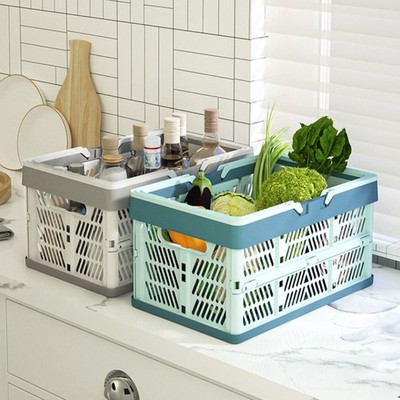 Faltkorb Tragbare Picknickbox mit Griff Camping Faltbare Aufbewahrungsbox
