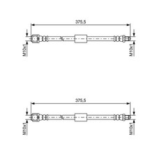 2X BOSCH BREMSSCHLÄUCHE HINTEN PASSEND FÜR MERCEDES-BENZ CLS E-KLASSE