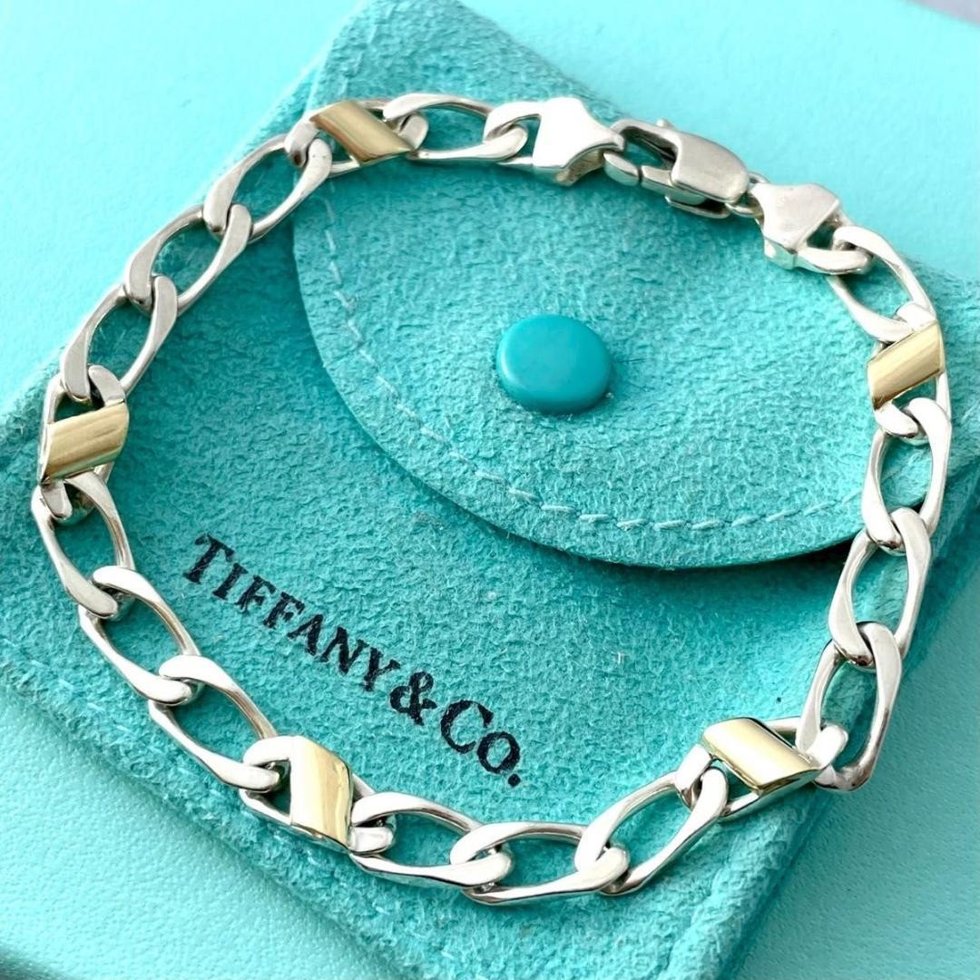 Tiffany Figaro Bracelet in 925 Sterling Silver and 750 Mixed Metal New Condition