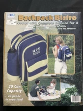 Vintage RIO Adventure Backpack Bistro Cooler Picnic Set for 2 Sealed NIB