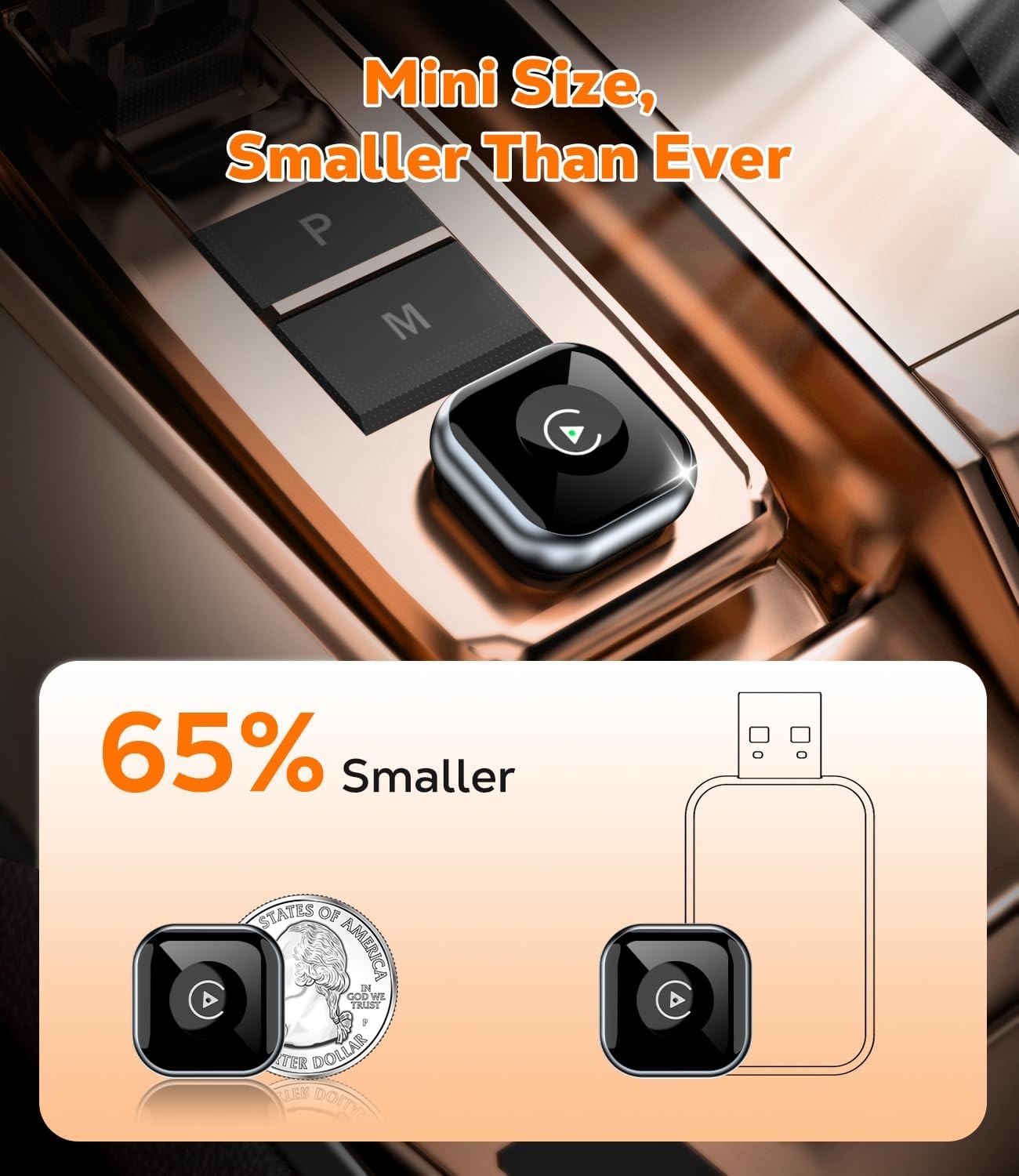 Moko Adattatore Wireless CarPlay per Iphone, Auto Dal 2016 con Porta Usb-c - Miniatura 3