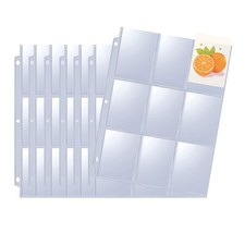 50 Pack 9-Pocket Plastic Clear Trading Card P...