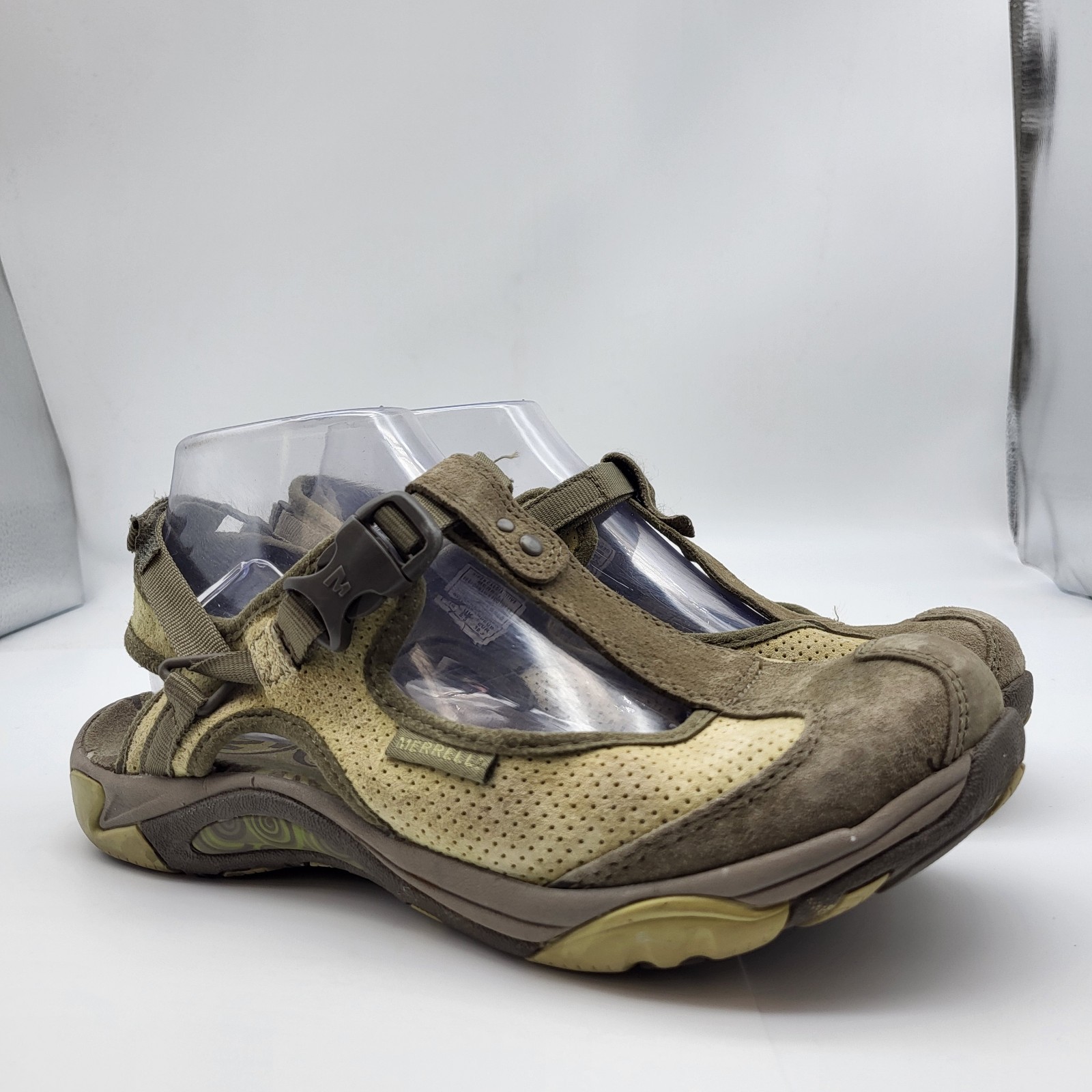 Merrell Siren Cassia Mary Jane sandali con cinturino donna taglia 8 marrone beige scarpa da trekking