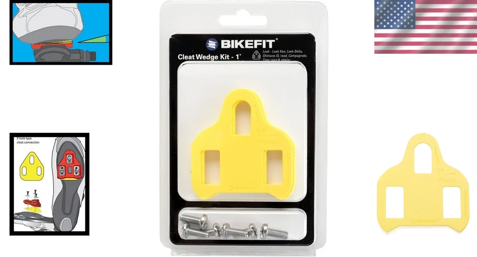 Kit de cuña de botín LOOK de 8 piezas - Alivia el dolor de rodilla y aumenta el rendimiento de ciclismo Foto 2 de 4