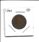 1884 IND HD CENT VG  1/2 LIBERTY TERRIBLE SCAN NICE COIN