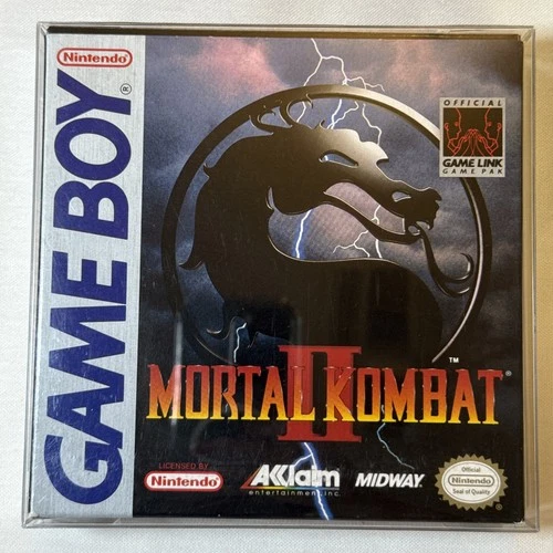 Mortal Kombat II Nintendo Game Boy Gameboy BOX AND GAME, NO MANUAL Mint Box