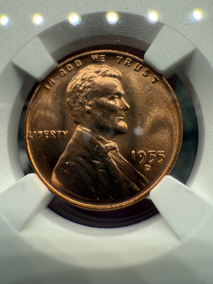 1955 D Penny MS66 Red NGC - Image 2 of 4