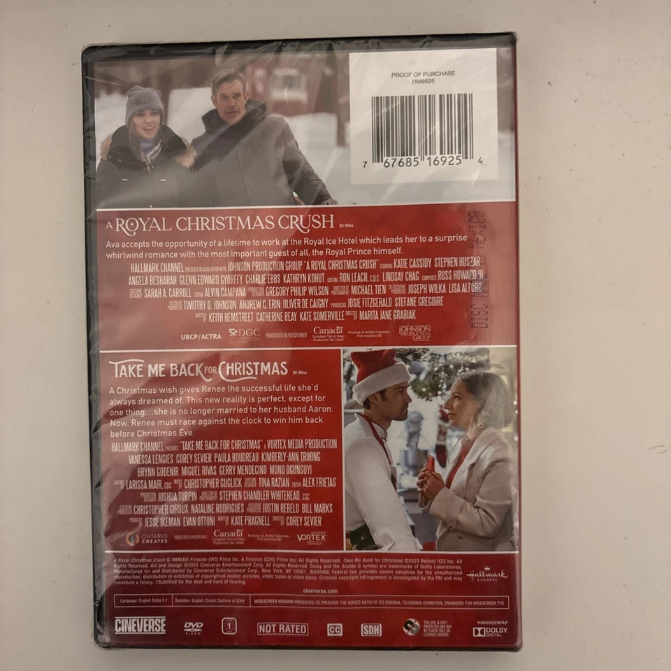 HALLMARK 2-MOVIE COLL: A ROYAL CHRISTMAS CRUSH - Region 1 DVD,US Import. - Image 2 of 4