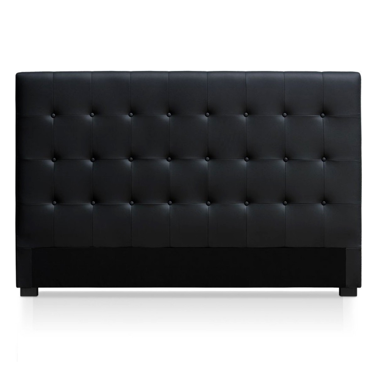 Tête de lit capitonnée Amor 180cm noir en velours pour lit King Size