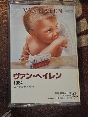 Van Halen 1984 Japan Import Cassette Tape J-Card Wrap OBI 1984 Warner PKF-5405