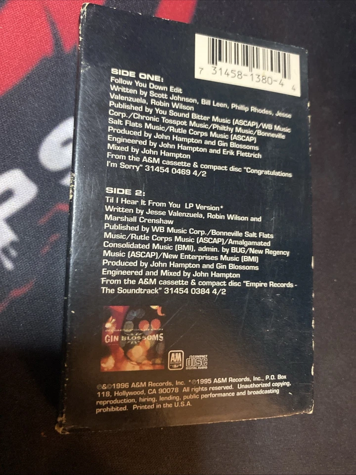 Gin Blossoms Follow You Down / Til I Hear It From You VTG Cassette Foto 2 de 4