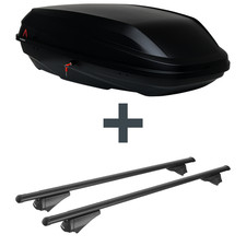 Dachbox G3 BiCube 400+ + Dachträger Menabo Tiger für Peugeot 508 Break SW I 8E