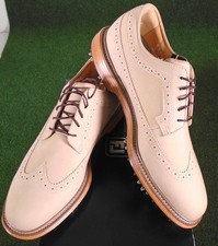 NIB FootJoy Premiere Marquis Mens Golf Shoe, Tan/Brick, 10 Medium, Blems, 54571