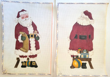 Melissa Shirley Hand-painted Needlepoint Canvas Santa 2 Sided