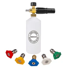 1 Liter Adjustable Foam Cannon Snow Foam Lance with 1/4" Quick Connector 5 Pr...