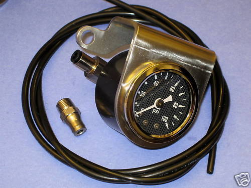 Oil pressure gauge Triumph 650 750 unit twins handlebar center mount T140 T120 - Foto 1 di 3