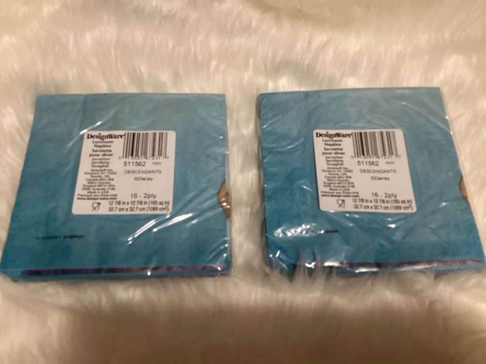 4 x Descendant Disney Party Supplies Paper Lunch Napkins 64 Total - Image 3 of 4