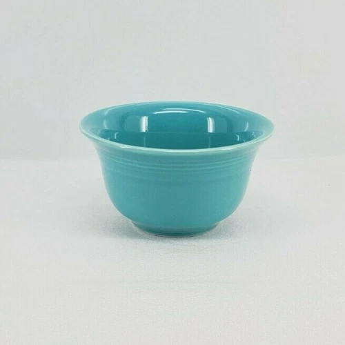 BOUILLON turquoise blue BOWL HOMER LAUGHLIN FIESTA 6 3/4 OZ