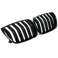 Nieren KüHlergrill Grill FüR Bmw X3 E83 2006-2010 Schwarz Klavierlack Doppelsteg